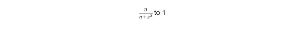 CI range equation for when r and p are 1