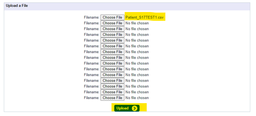 Upload option