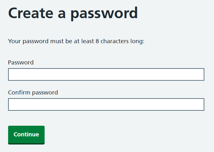 Self service add authenticator register authenticator app create password