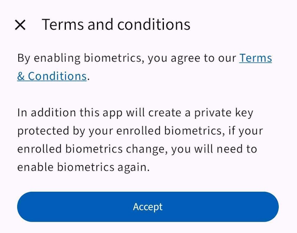 CIM register CIS2 Auth passkey terms and conditions