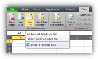 Screenshot showing how to open a csv file in Excel.