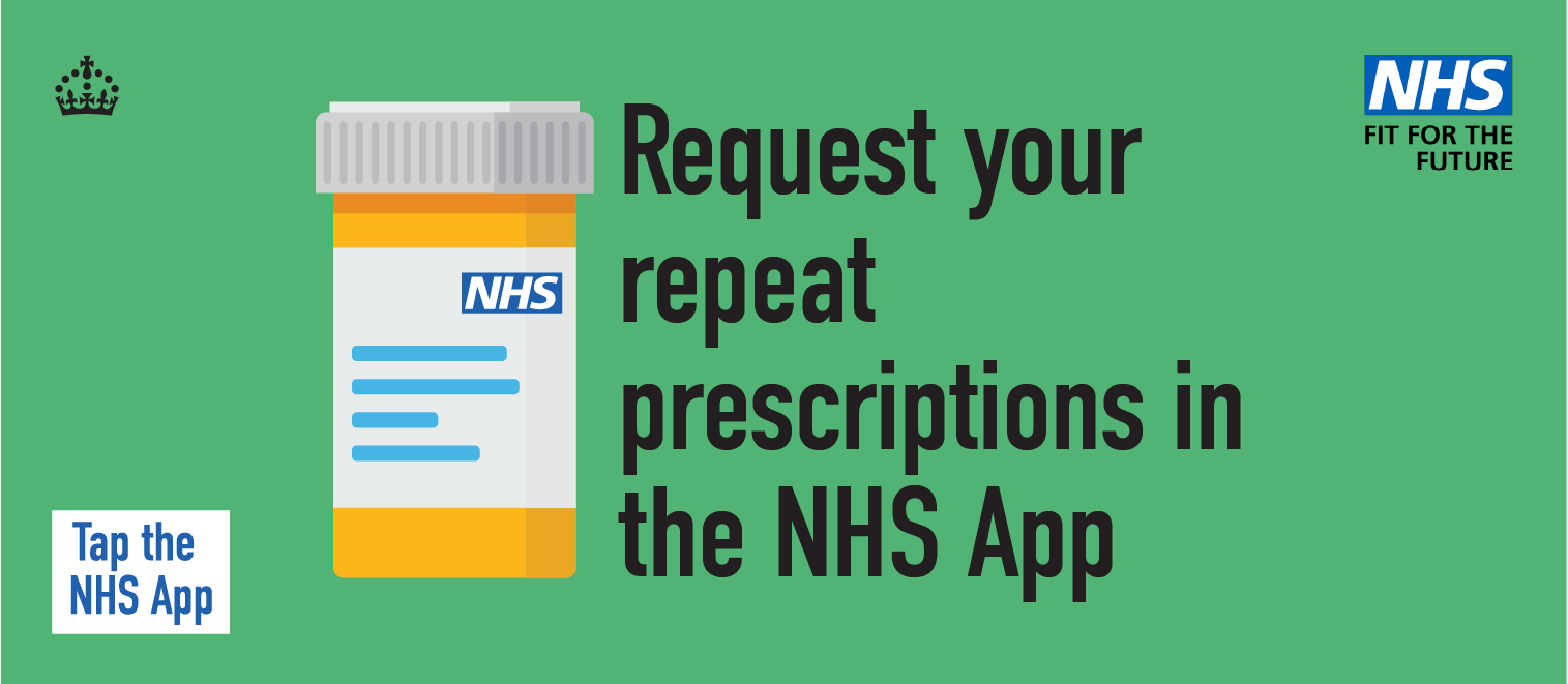 Prescriptions in the NHS App promotional toolkit banner image only