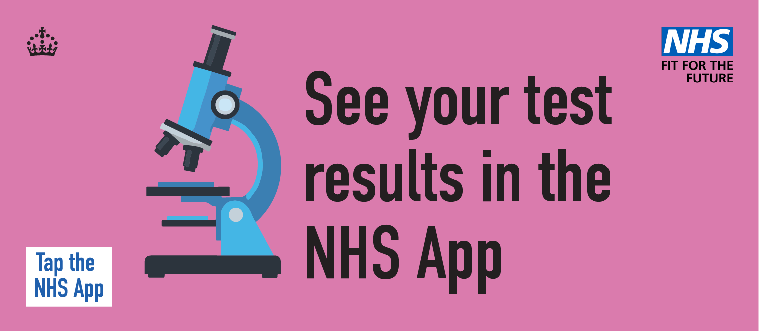 Test results in the NHS App promotional image