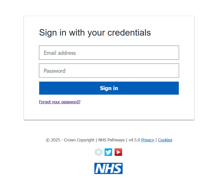 Sign in with your credentials