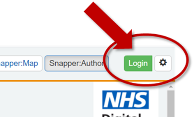 Snapper - green log in button